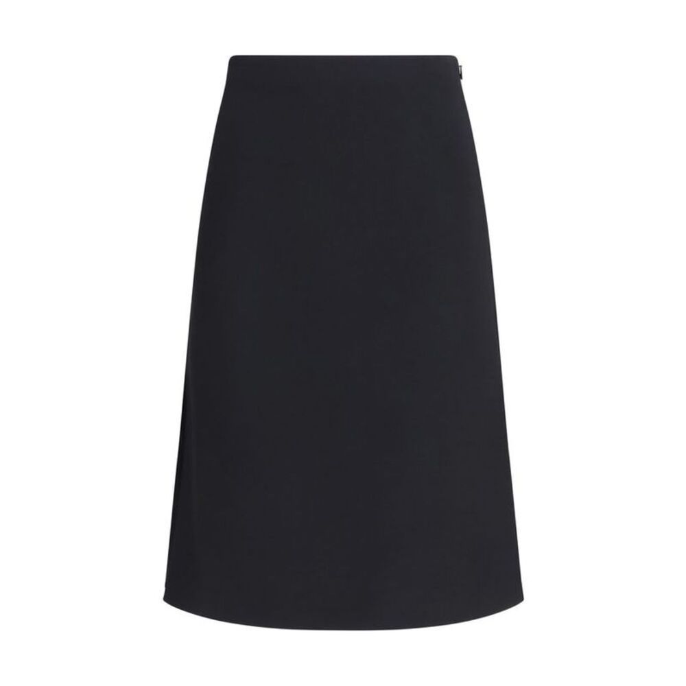 Fendi Black Wool Oves Aries Midi Women's Skirt